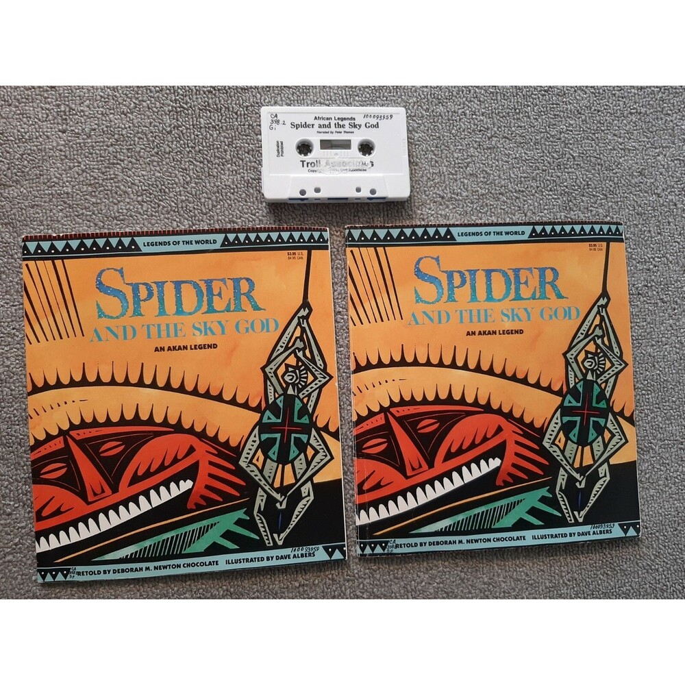 Spider and The Sky Cassette tape and 2 Books audio book Deborah Newton Chocolate